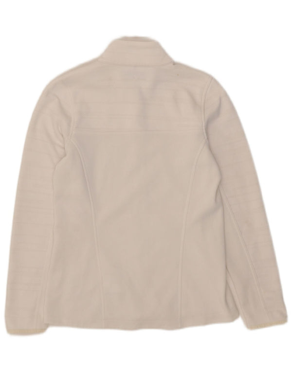Nike Mujer Therma-Fit Chándal Top Chaqueta UK 12 Mediano Blanco Poliéster