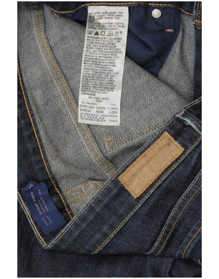 LEVI'S Womens Slightly Curvy Classic Fit Straight Jeans W31 L32 Blue