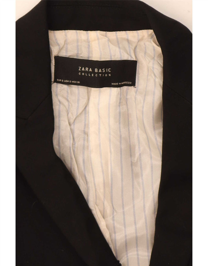Jaqueta blazer feminina Zara com 1 botão Reino Unido 10 pequena preta