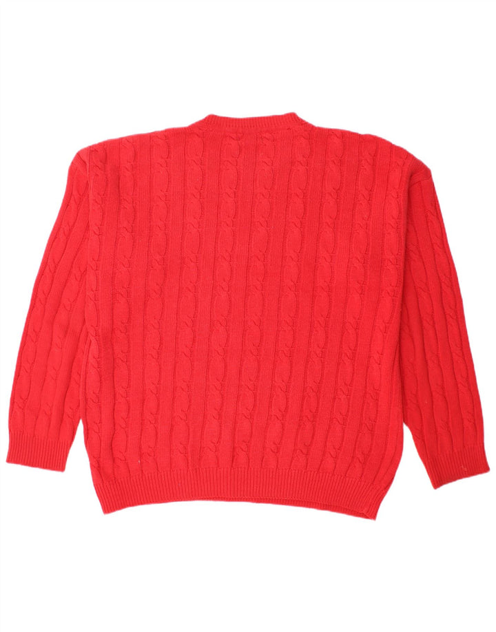 CONTE MASSIMO Herre sweater med rund hals XL rød bomuld