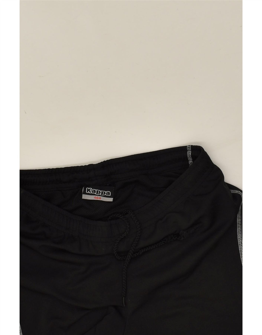 KAPPA Boys Graphic Sport Shorts 13-14 Years Black Polyester | Vintage Kappa | Thrift | Second-Hand Kappa | Used Clothing | Messina Hembry 