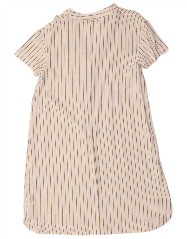 Marks & Spencer Robe droite surdimensionnée pour femme UK 10 Petite rayée blanche