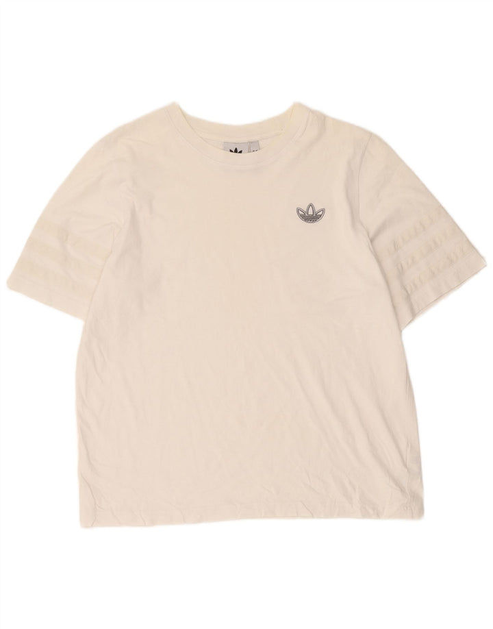 Adidas Herren T-Shirt Top Large Weiß Baumwolle