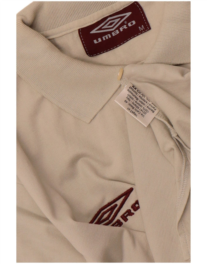 Polo grafica da uomo Umbro in cotone bianco medio