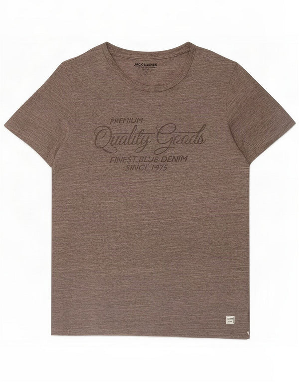 Jack & Jones T-shirt graphique pour homme en coton gris moyen