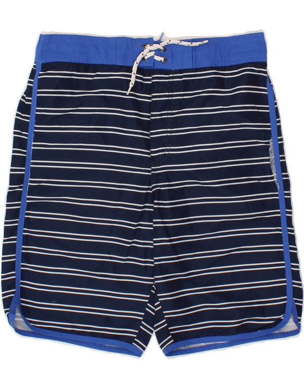 OSH KOSH Boys Swimming Shorts 13-14 Years  Navy Blue Striped Polyester