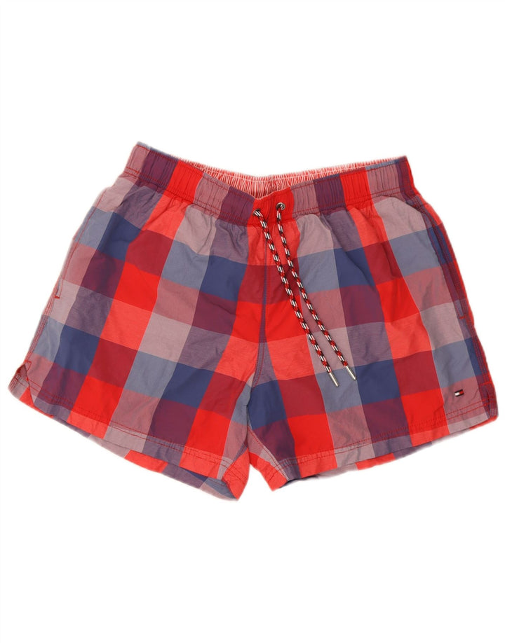 Tommy Hilfiger Badeshorts til mænd Medium rød ternet nylon