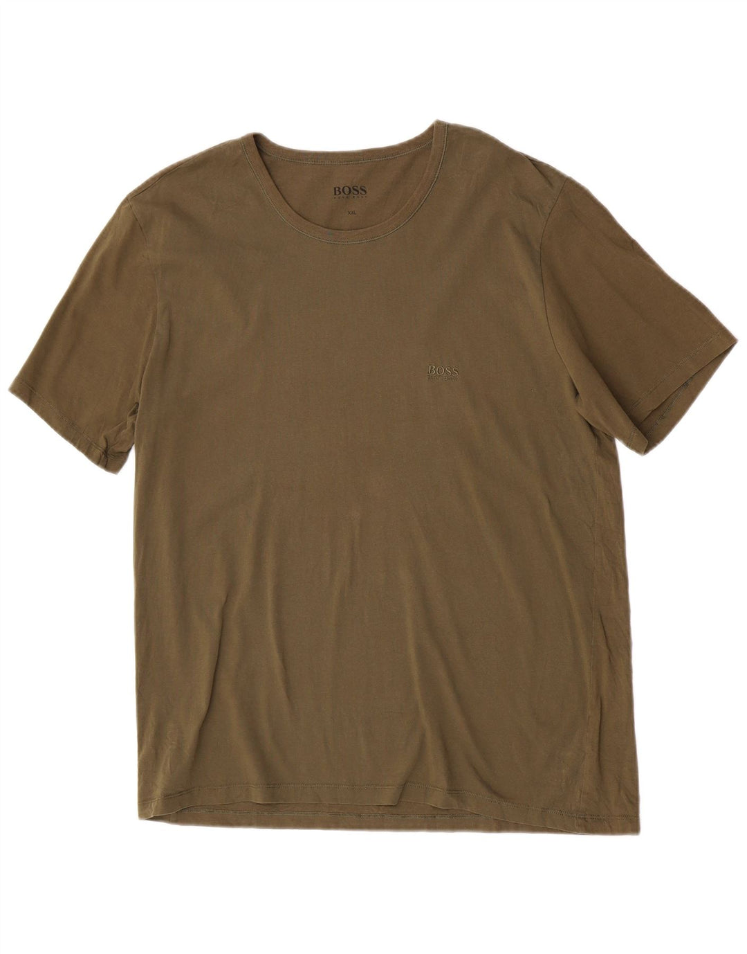Hugo Boss Mens T-Shirt Top 2XL Khaki