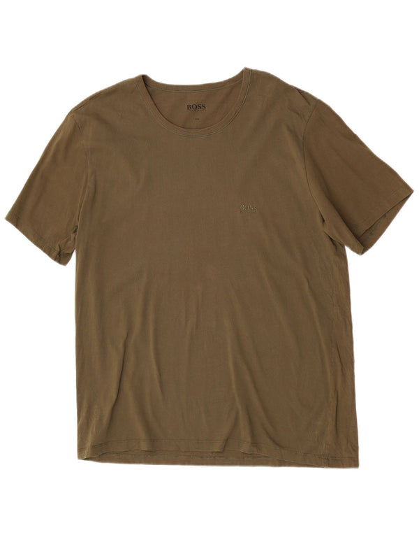 Hugo Boss Mens T-Shirt Top 2XL Khaki