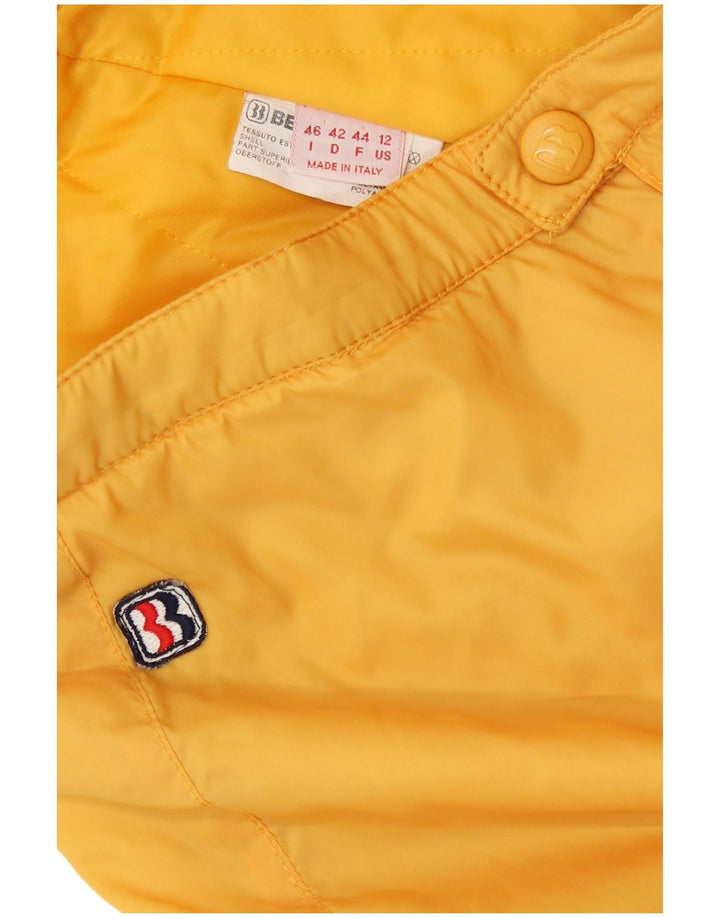 Belfe Womens High Waist Ski Trousers IT 46 Large  Yellow Polyamide