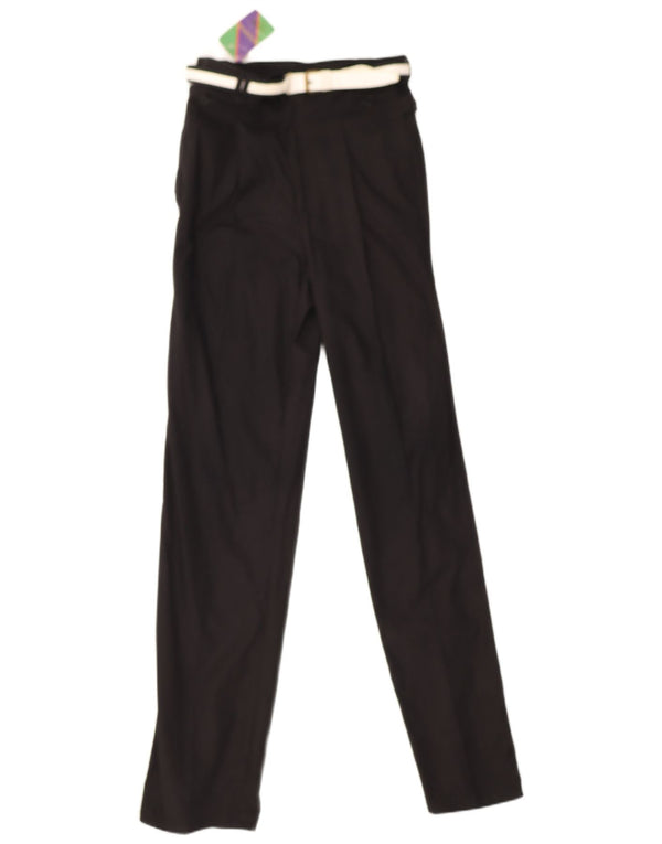 Wampum Damen Slim Freizeithose IT 44 Medium W28 L34 Schwarz Baumwolle