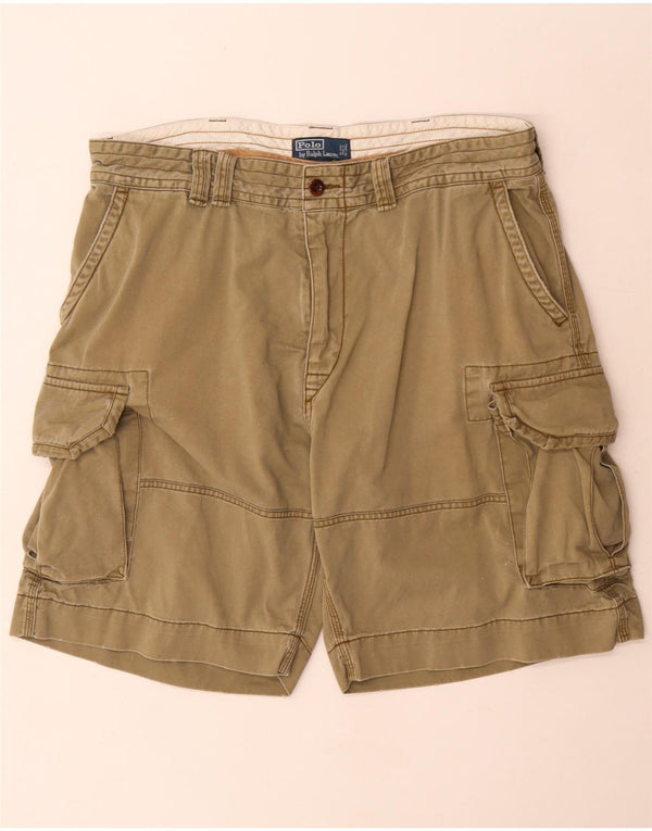 Pantaloncini cargo da uomo Polo Ralph Lauren W38 XL cotone kaki
