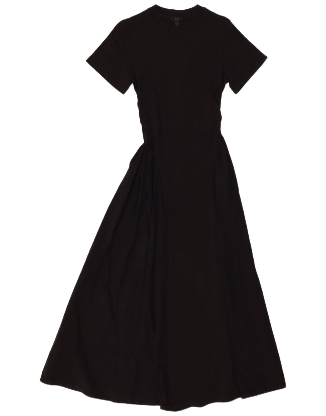 Cos Dame Maxi Dress UK 8 Small Black Bomuld