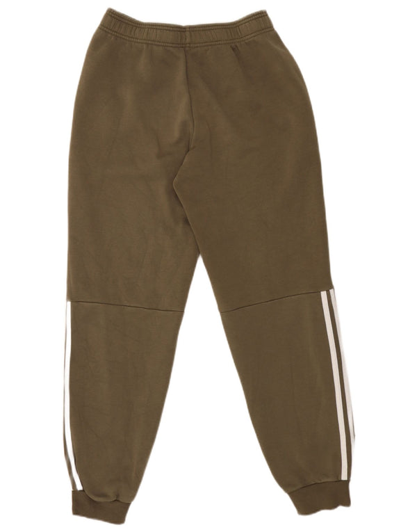 Adidas Boys Tracksuit Trousers Joggers 15-16 Years Khaki Colourblock Cotton