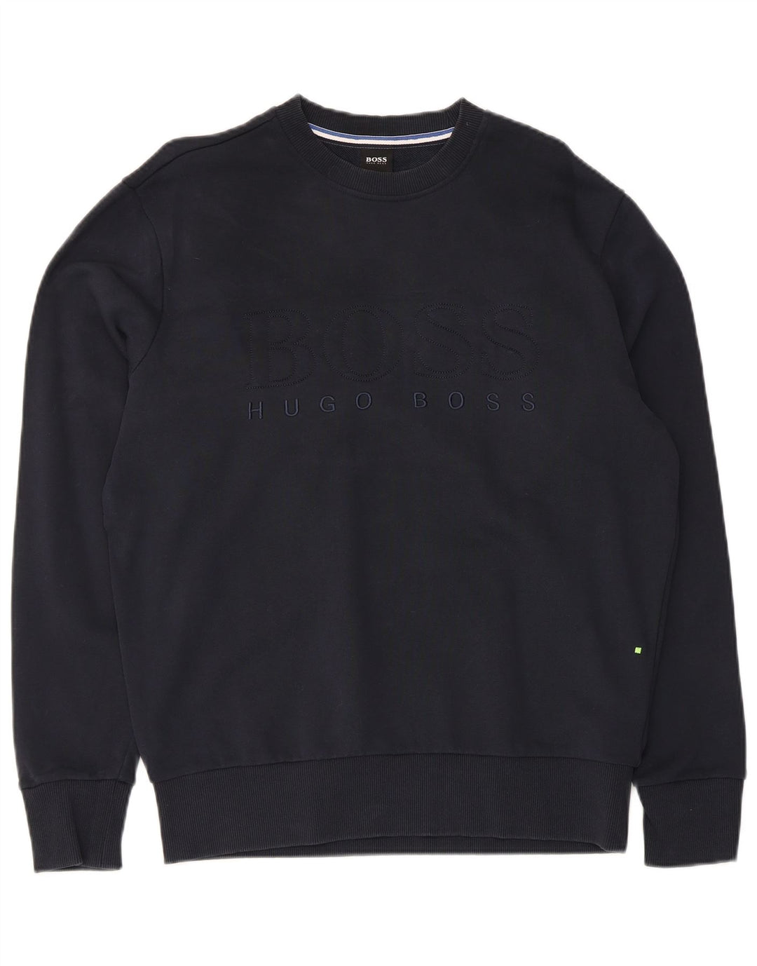Hugo Boss Mens Graphic Sweatshirt Jumper Medium Navy Blue Cotton