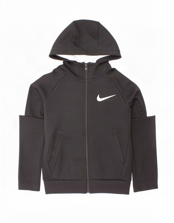 Nike Pull à capuche zippé pour garçon 3-4 ans XS Noir Colorblock Polyester
