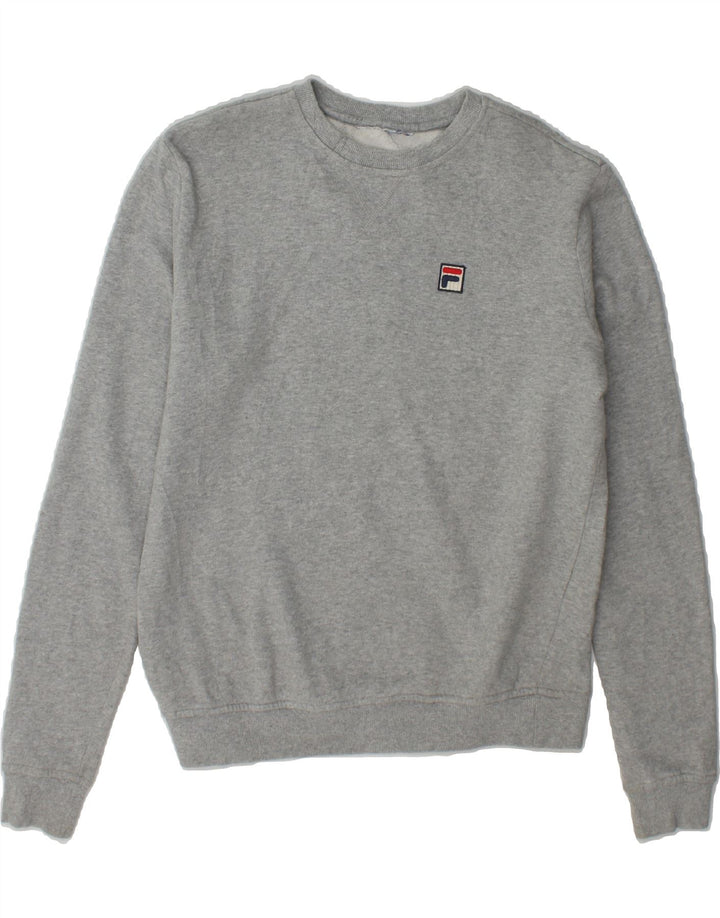 FILA Womens Sweatshirt Jumper UK 14 Medium Grey Cotton Vintage Fila and Second-Hand Fila from Messina Hembry 