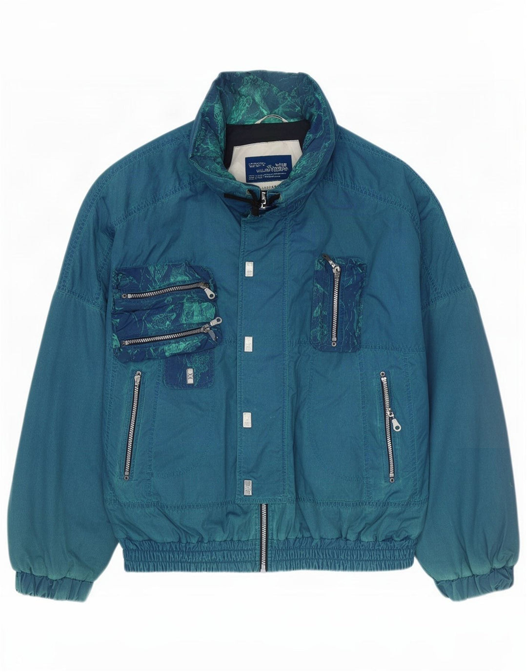 Vintage férfi bomber dzseki IT 50 nagy kék poliészter