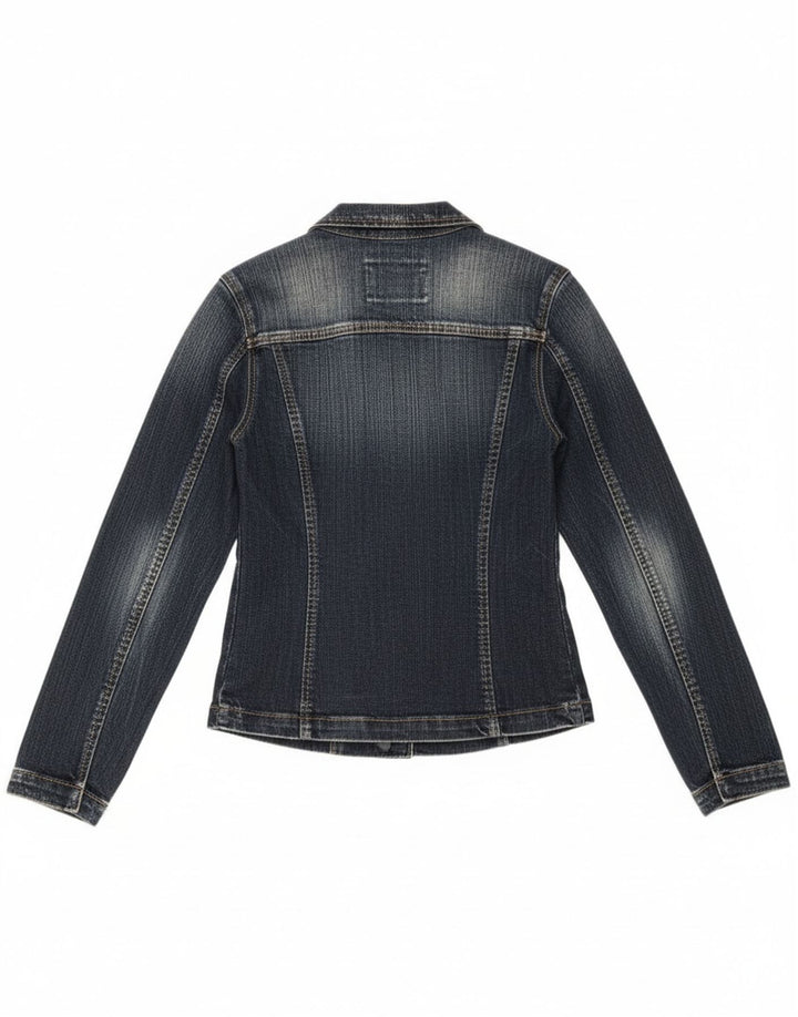 Giacca da donna in denim a 1 bottone Vitamina da donna UK 14 Cotone blu medio