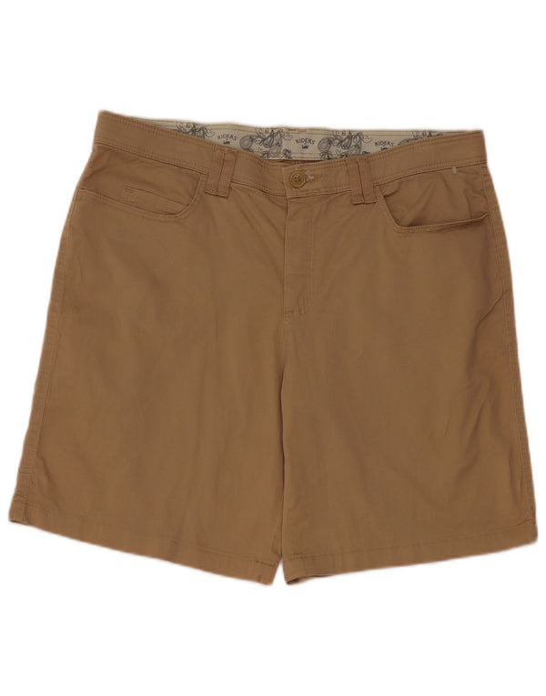Lee Womens Riders Casual Shorts EUA 14 Grande W34 Algodão Bege