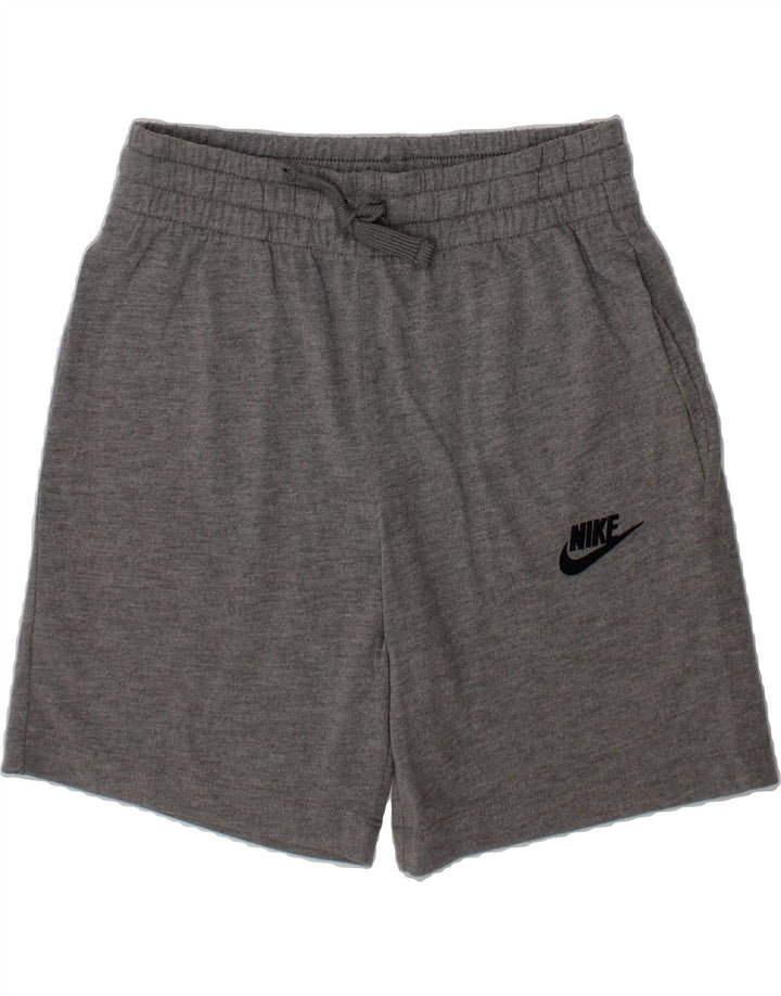 NIKE Boys Standard Fit Sport Shorts 8-9 Years Small Grey Flecked Polyester Vintage Nike and Second-Hand Nike from Messina Hembry 