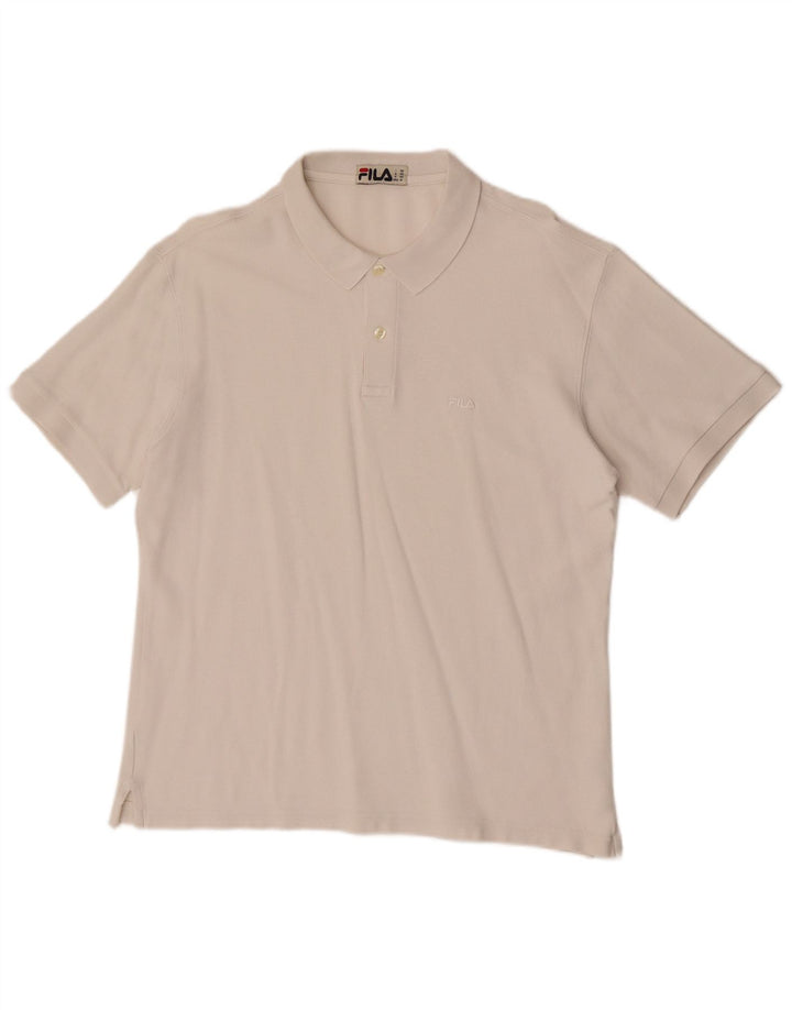 Fila Mens Polo Shirt Medium White