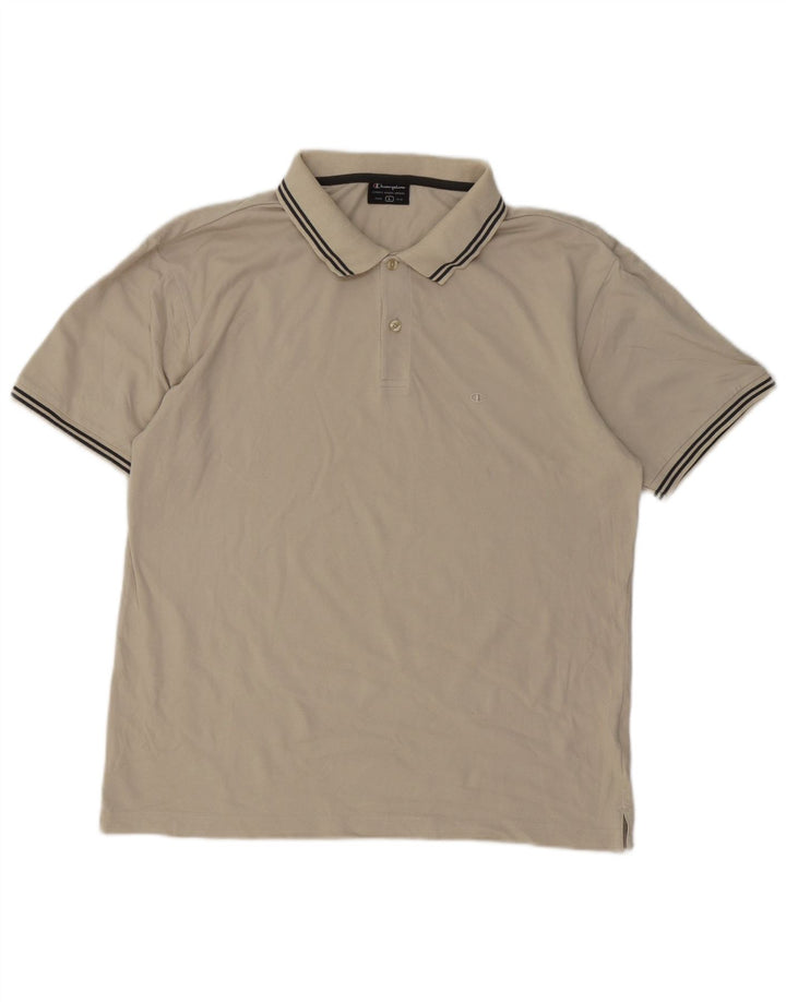 Champion herre poloskjorte stor beige bomuld