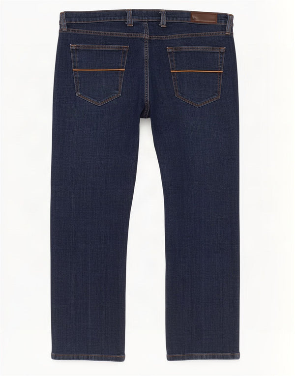 Marks & Spencer Herre Regular Straight Jeans W38 L29 Blå Bomuld