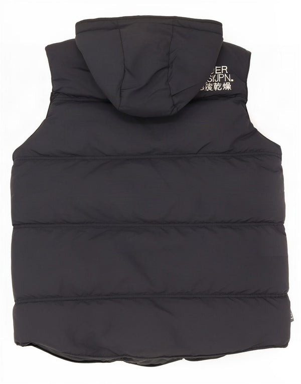 Superdry Chaleco acolchado con capucha para hombre UK 38 Medium Azul marino Nylon
