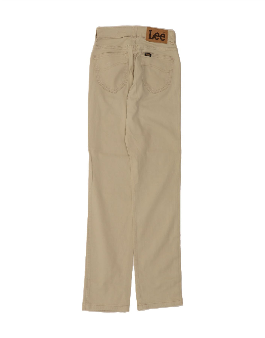 LEE Womens Straight Casual Trousers W26 L30 Beige Vintage Lee and Second-Hand Lee from Messina Hembry 