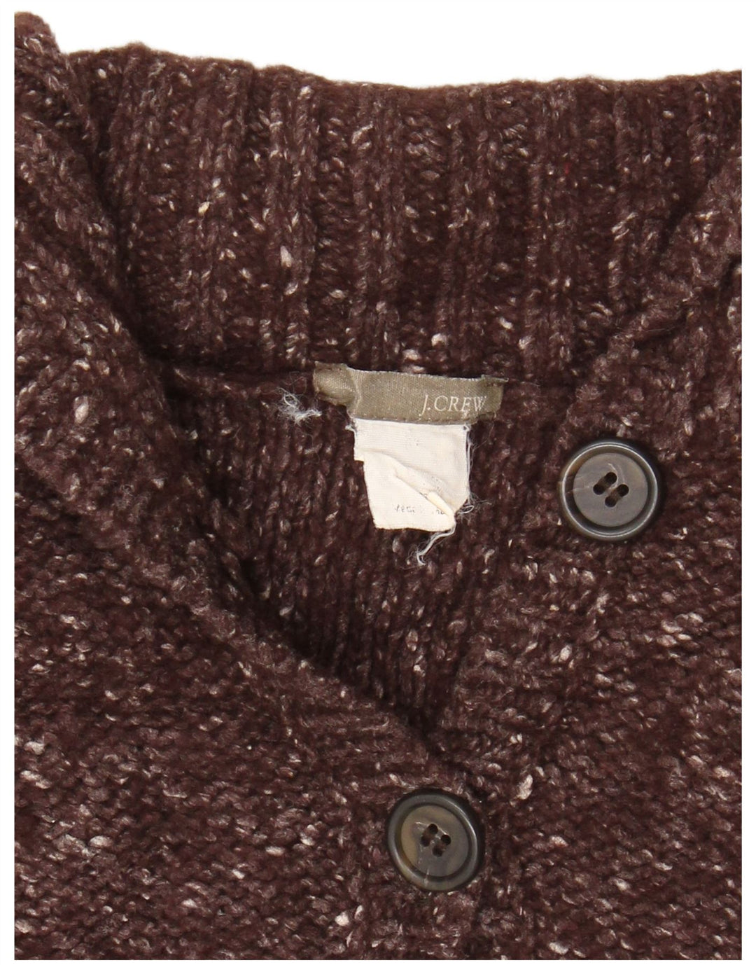 J. CREW Womens Cardigan Sweater UK 8 Small Brown Flecked
