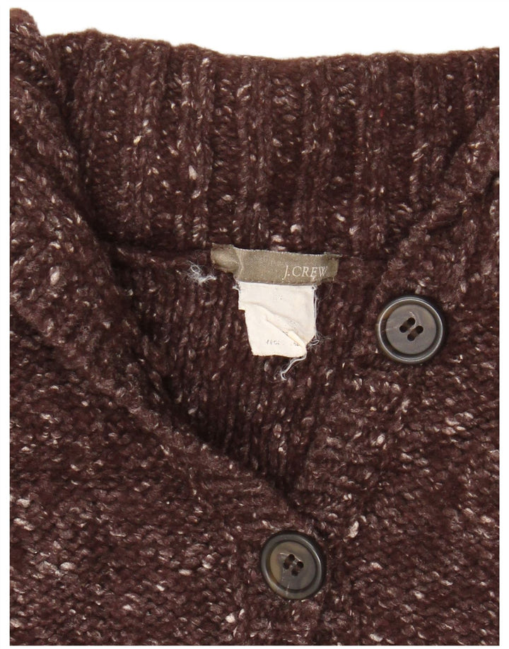 J. CREW Womens Cardigan Sweater UK 8 Small Brown Flecked