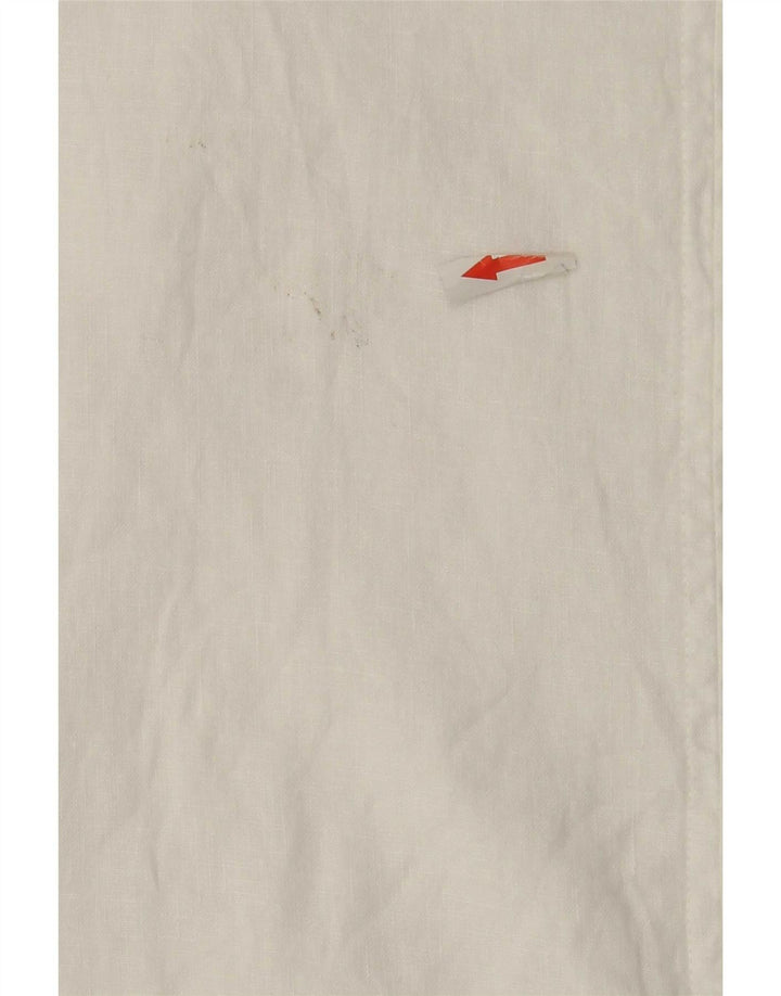 Marks & Spencer Womens Oversized Blouse Top UK 14 Large White Linen
