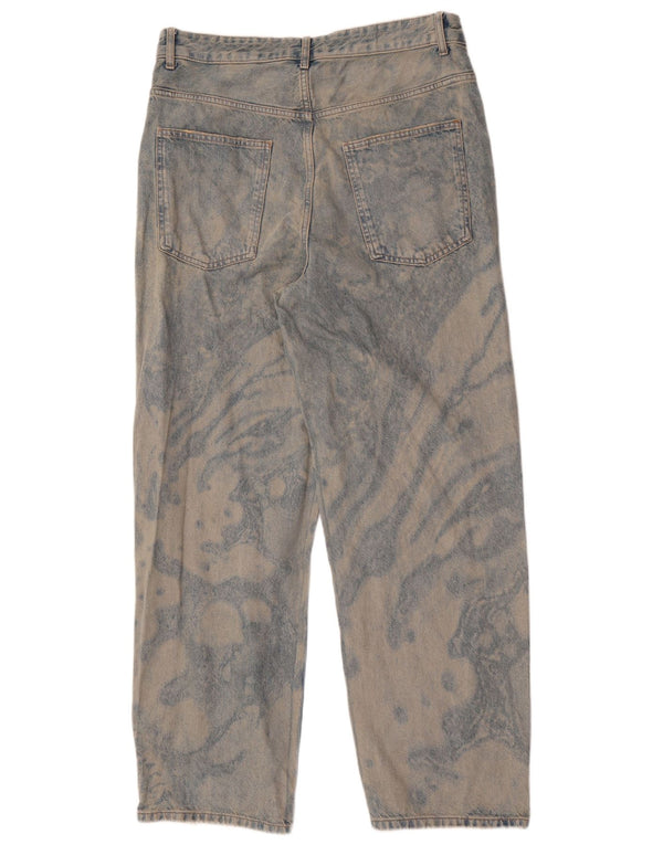 Jeans dritti da uomo Zara EU 42 Large W32 L32 Blue Tie Dye