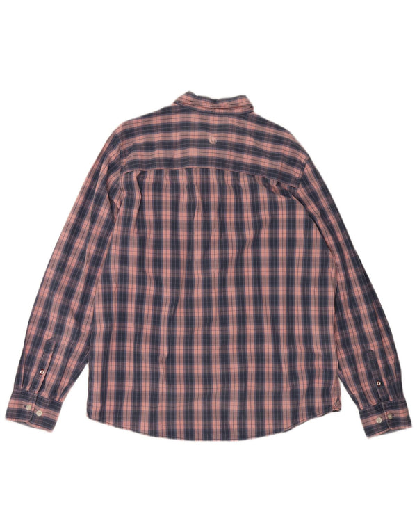 Fat Face Mens Normal Fit Shirt XL rózsaszín kockás pamut