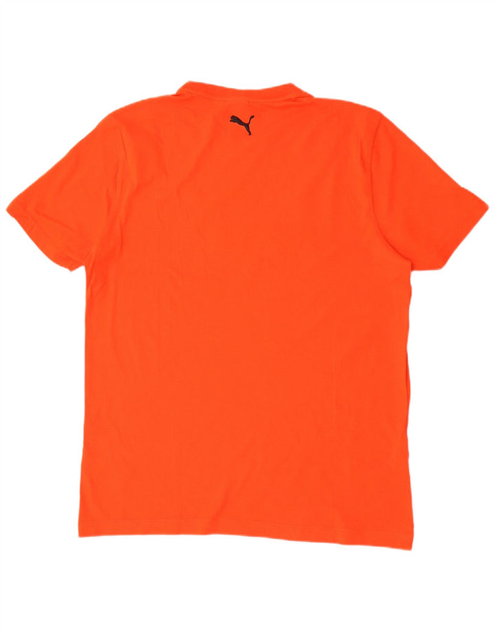 Puma Mens Graphic T-Shirt Top Large Orange Cotton