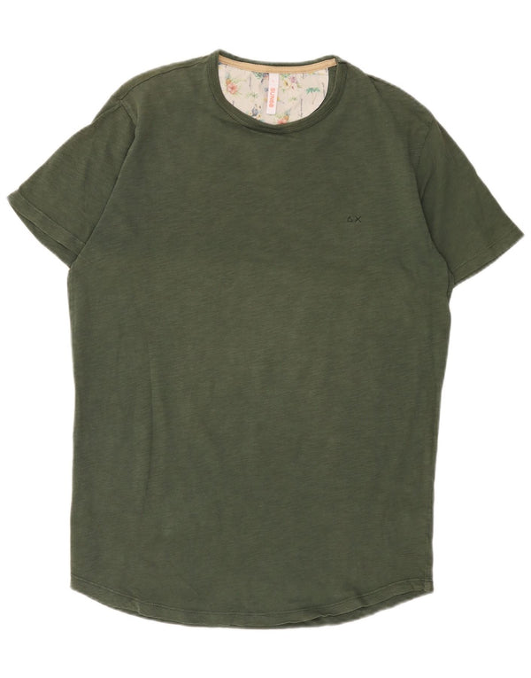 Sun68 - Camiseta para hombre, talla grande, color caqui, algodón