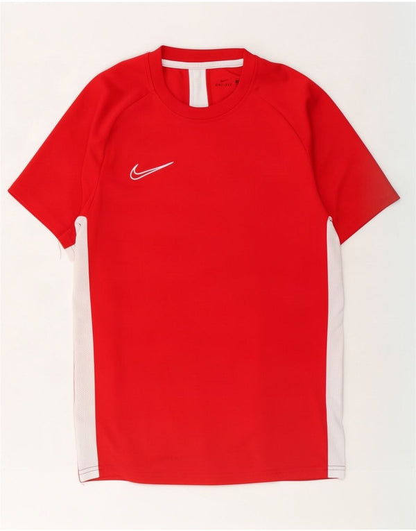 Nike Mens Dri Fit T-Shirt Top Small Red Colourblock Polyester