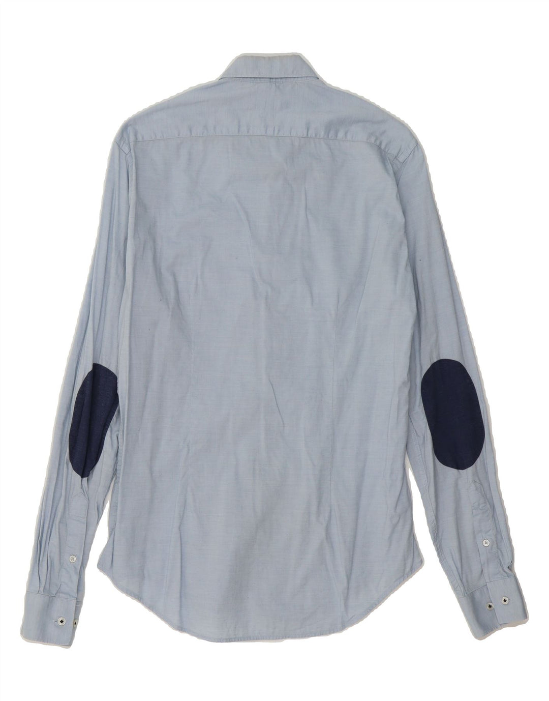 ZARA Mens Slim Fit Shirt Medium Blue Cotton Vintage Zara and Second-Hand Zara from Messina Hembry 