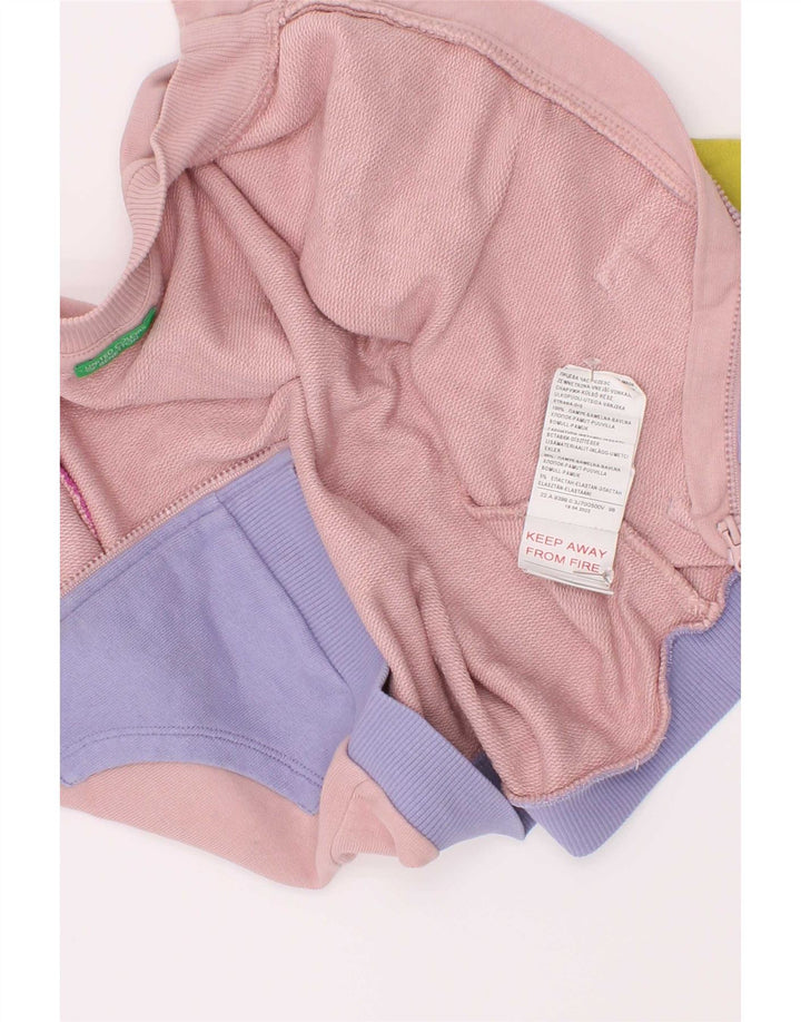 Giacca Top della tuta da bambina Benetton 2-3 anni Colorblock multicolore
