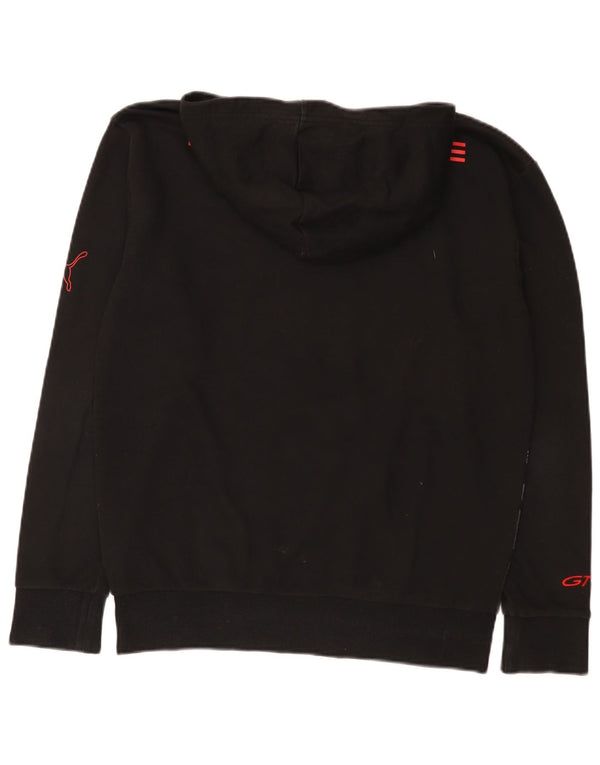 Puma Mens Graphic Hoodie Jumper Small Black Cotton