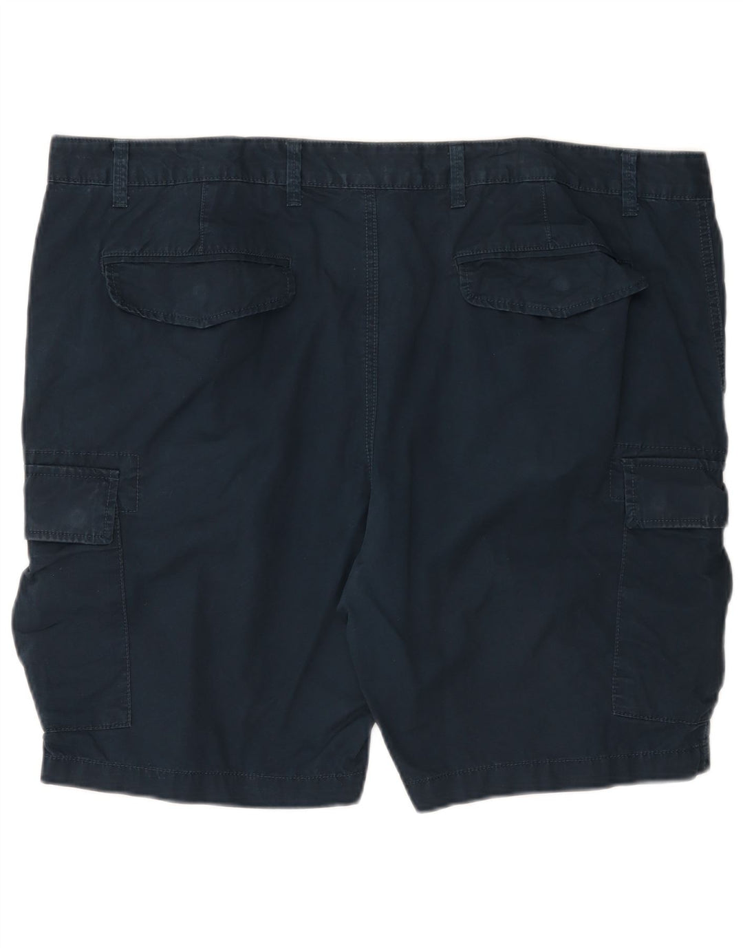 Marks & Spencer Mens Cargo Shorts W44 2XL Navy Blue Cotton