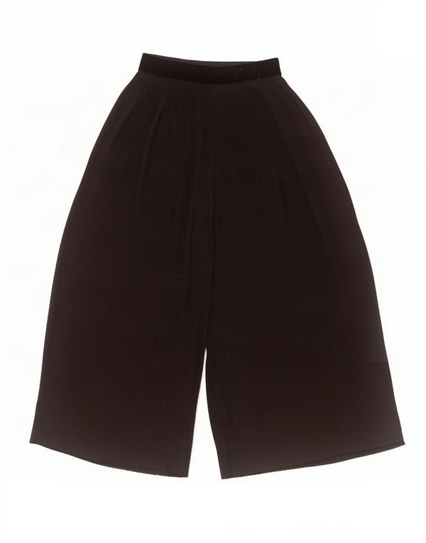 Zara Damen-Culottes-Caprihose mit hoher Taille, Größe S, W26, L22, Schwarz