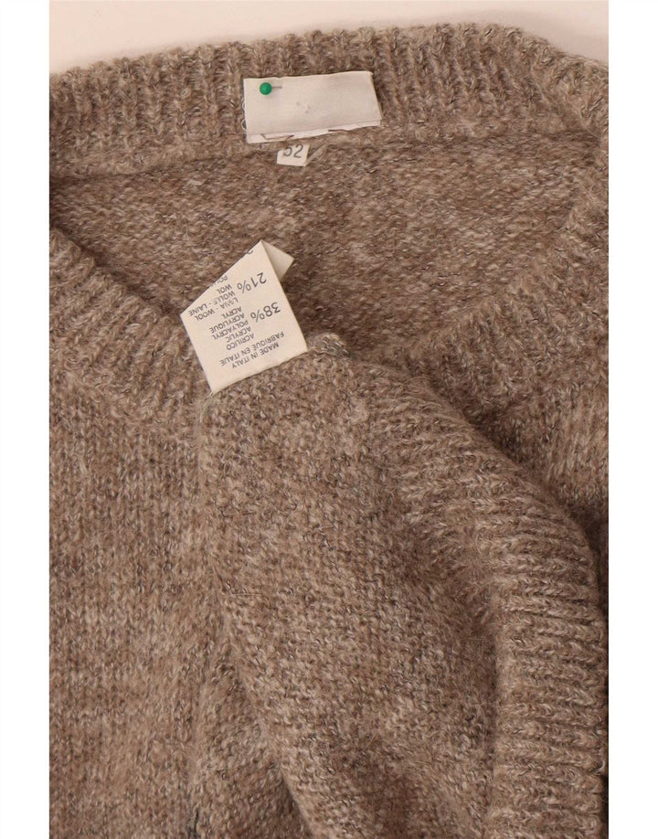 Maglione da uomo girocollo con grafica Fiume IT 52 Large Brown Colourblock