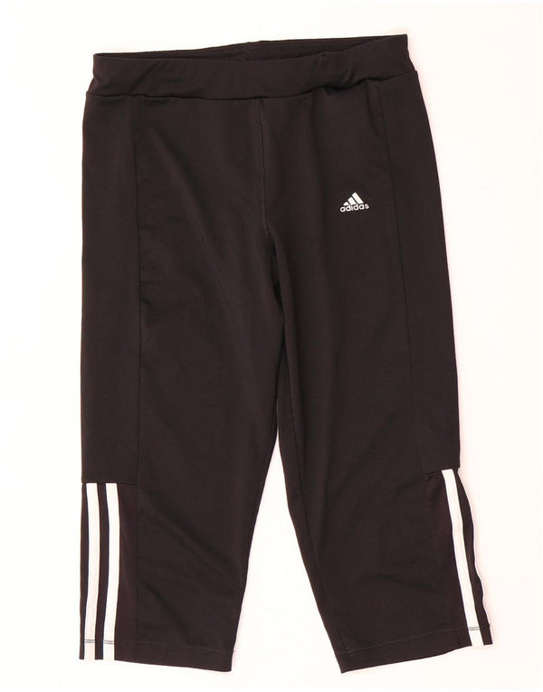 Pantaloni da tuta Adidas Climalite Capri da ragazzo 13-14 anni in poliestere nero