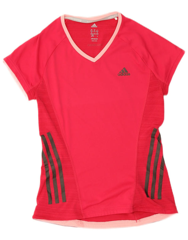 Maglietta Adidas Climacool da donna UK 4/6 XS poliestere rosa