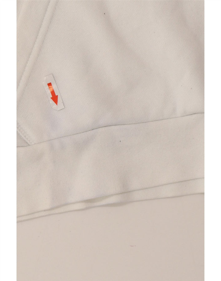 Adidas Mens Hoodie Jumper Small White Cotton