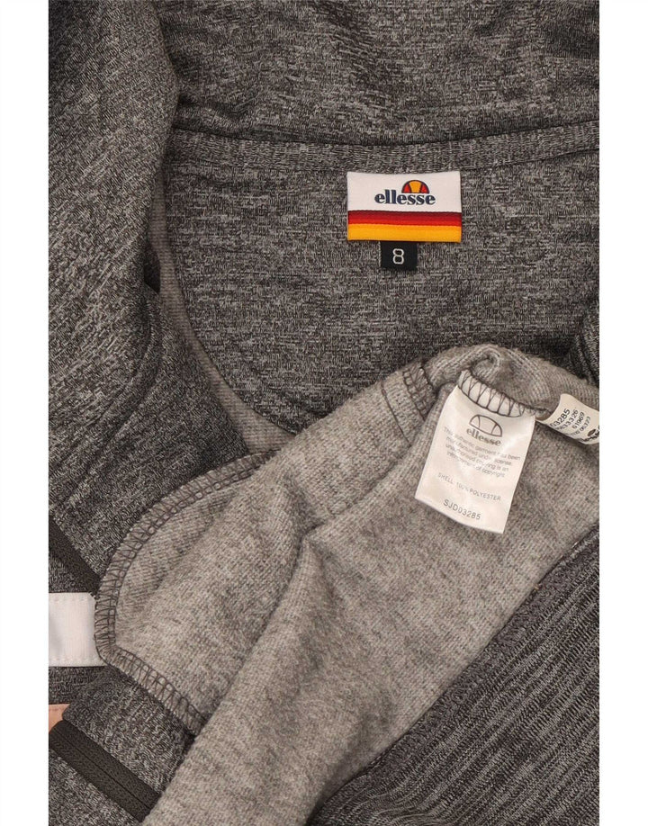 Ellesse Womens Zip Hoodie Sweater UK 8 Small Grey Colourblock Polyester