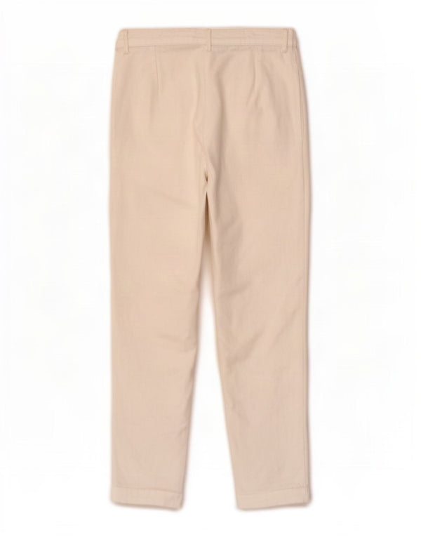Crew Clothing Pantalones chinos rectos para mujer UK 10 Small W26 L28 Blanco