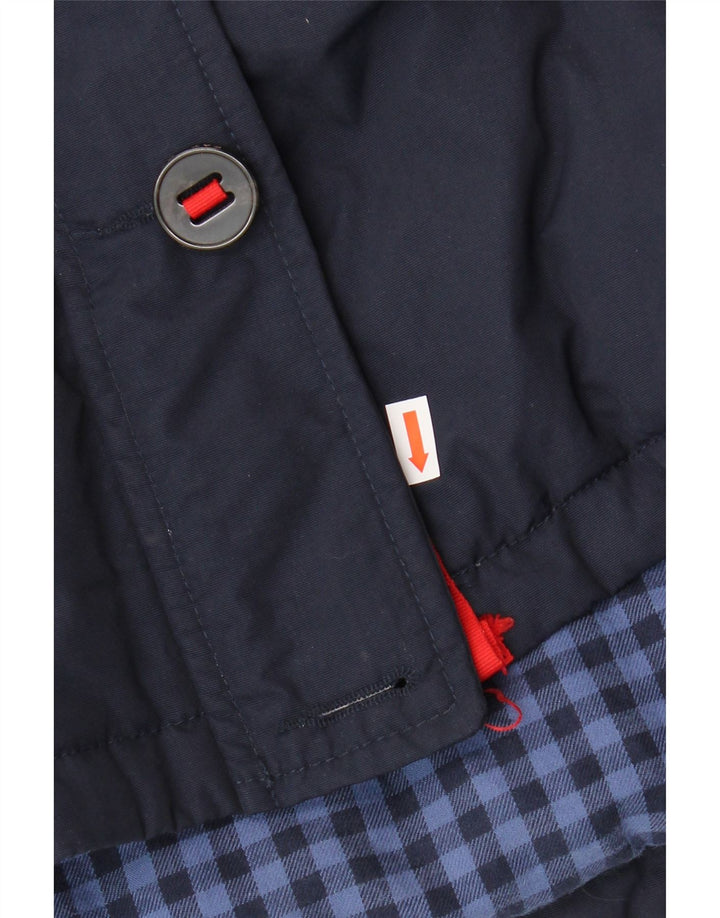 Fat Face Womens Hooded Parka Jacket UK 14 Medium Navy Blue Nylon